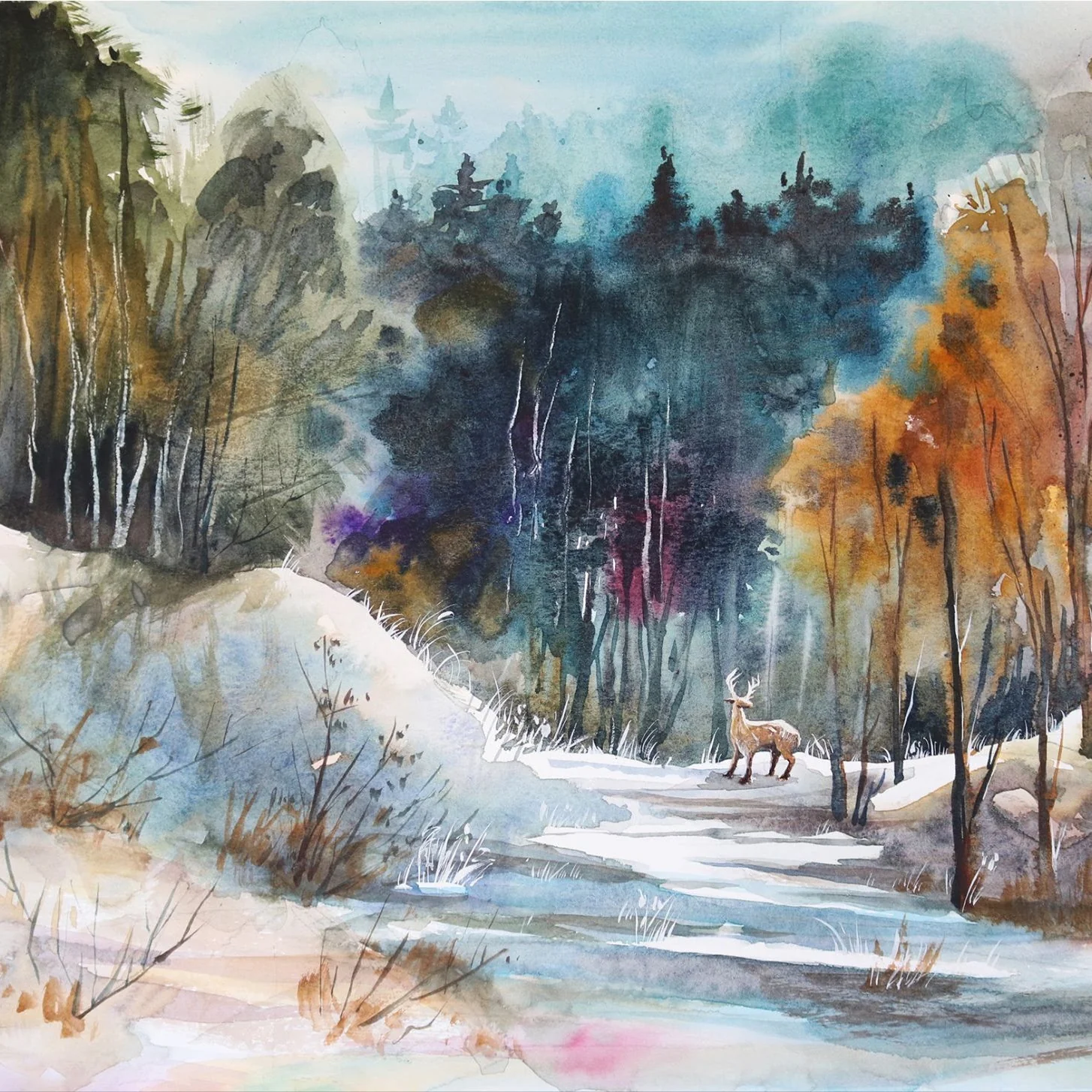 Watercolor Study 07 by Thanh Do (Watercolor)